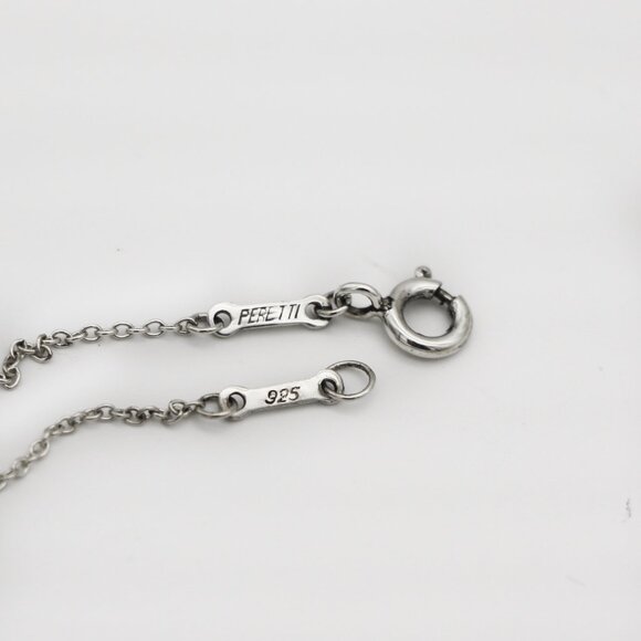 Tiffany & Co. 925 Silver Peretti Open Teardrop Pendant Necklace - Picture 4 of 5